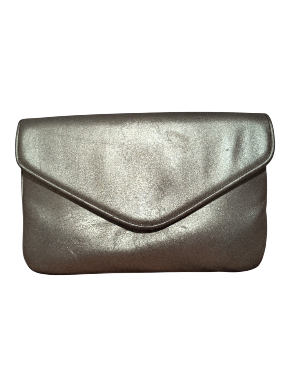 Vintage Frenchy Of California Metallic Gold Envelope Clutch